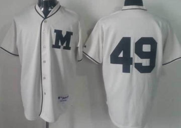 Yovani Gallardo Milwaukee Brewers cream jersey