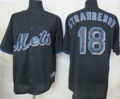 Darryl Strawberry New York Mets black Fashion jersey