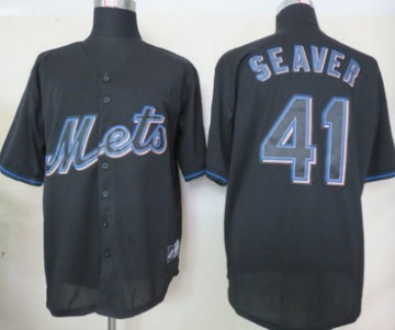 Tom Seaver New York Mets black Fashion jersey