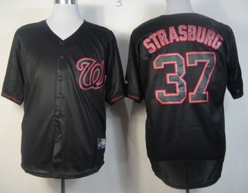 Stephen Strasburg Washington Nationals black Fashion jersey