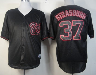 Stephen Strasburg Washington Nationals black Fashion jersey