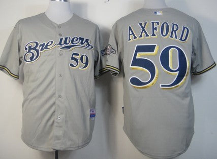 John Axford Milwaukee Brewers gray jersey