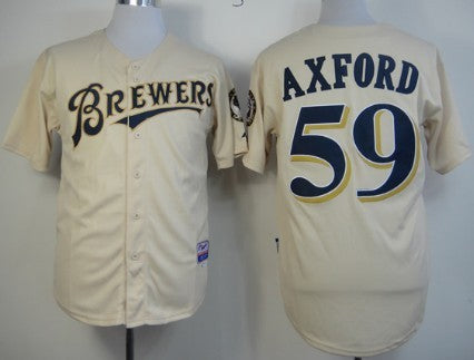 John Axford Milwaukee Brewers cream jersey