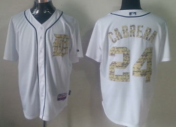 Miguel Cabrera Detroit Tigers white Camo jersey