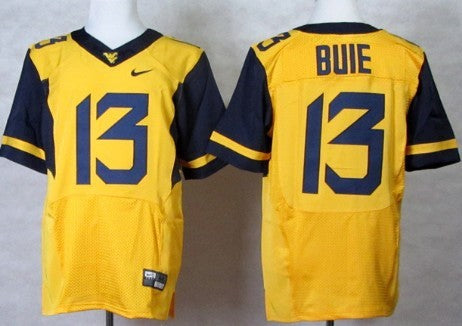Andrew Buie West Virginia Mountaineers yellow Elite jersey