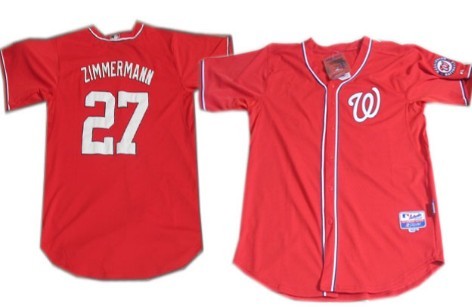 Jordan Zimmermann Washington Nationals red jersey