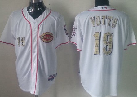 Joey Votto Cincinnati Reds white Camo jersey