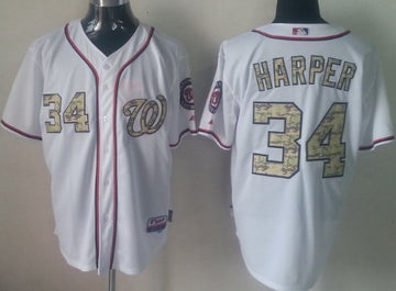 Bryce Harper Washington Nationals white Camo jersey