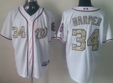 Bryce Harper Washington Nationals white Camo jersey