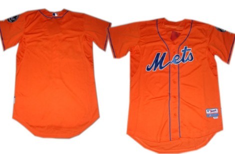 Custom New York Mets orange jersey