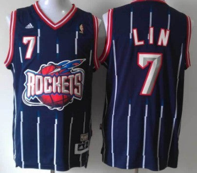 Jeremy Lin Aba Hardwood Houston Rockets navy Classic jersey