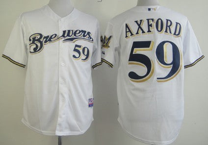 John Axford Milwaukee Brewers white jersey