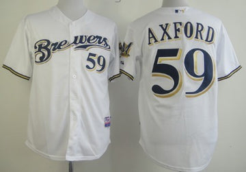 John Axford Milwaukee Brewers white jersey