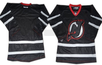 New Blank New Jersey Devils black jersey