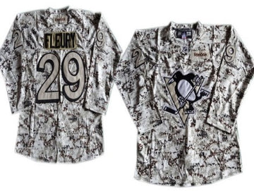 Marc-Andre Fleury Pittsburgh Penguins white Camo jersey
