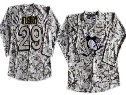Marc-Andre Fleury Pittsburgh Penguins white Camo jersey