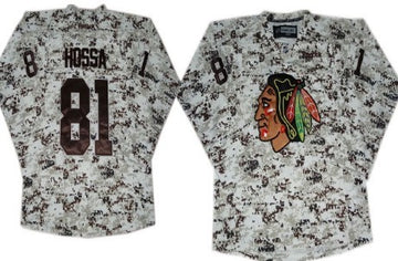 Marian Hossa Chicago Blackhawks white Camo jersey