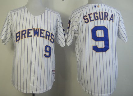 Jean Segura Milwaukee Brewers white jersey