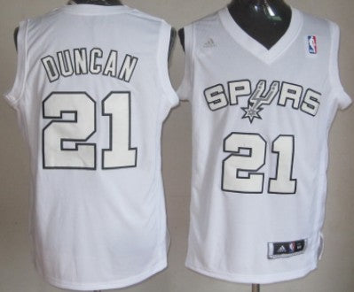 Tim Duncan Revolution San Antonio Spurs white jersey