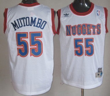 Dikembe Mutombo Denver Nuggets white Throwback jersey