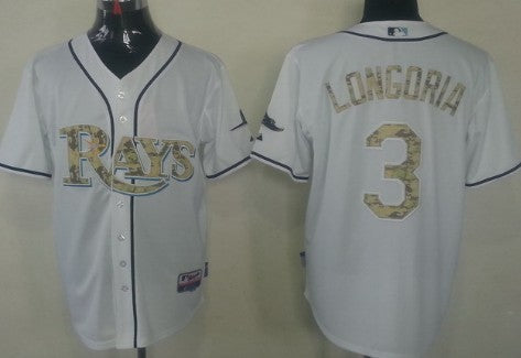 Evan Longoria Tampa Bay Rays white Camo jersey