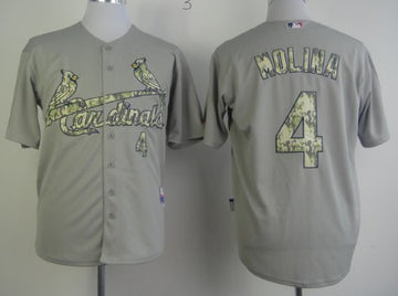 Yadier Molina St. Louis Cardinals gray Camo jersey