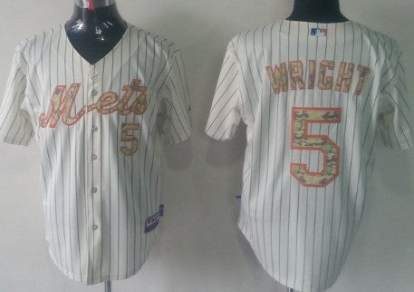 David Wright New York Mets cream Camo jersey