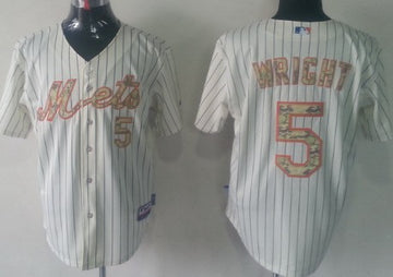 David Wright New York Mets cream Camo jersey