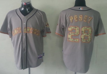 Buster Posey San Francisco Giants gray Camo jersey