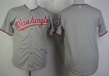 Custom Washington Nationals gray jersey