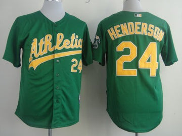 Rickey Henderson Oakland Athletics green jersey