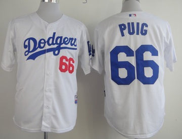 Yasiel Puig Los Angeles Dodgers white jersey