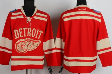 Custom Detroit Red Wings red Winter Classic jersey