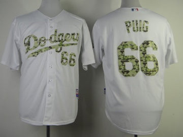 Yasiel Puig Los Angeles Dodgers white Camo jersey