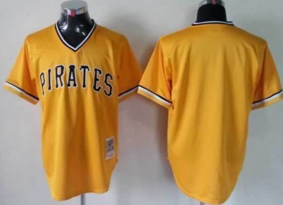 Custom Pittsburgh Pirates yellow Throwback jersey