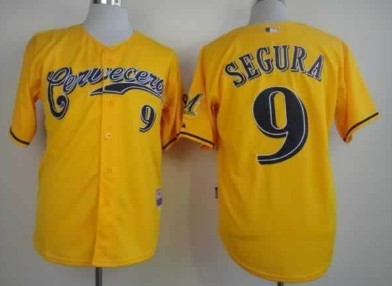 Jean Segura Milwaukee Brewers yellow jersey