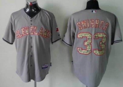 Nick Swisher Cleveland Guardians gray Camo jersey