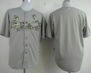 Custom St. Louis Cardinals gray Camo jersey