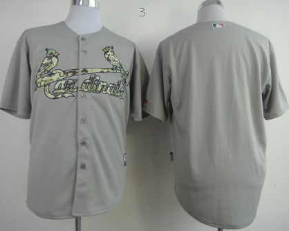 Custom St. Louis Cardinals gray Camo jersey