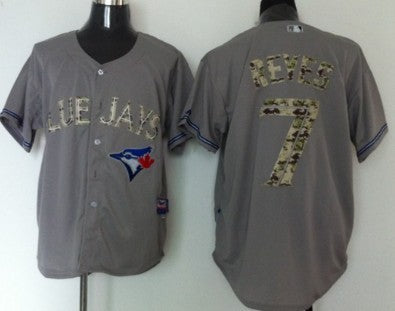 Jose Reyes Toronto Blue Jays gray Camo jersey
