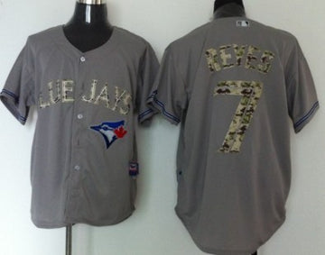 Jose Reyes Toronto Blue Jays gray Camo jersey