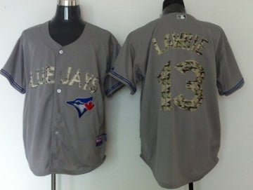 Brett Lawrie Toronto Blue Jays gray Camo jersey