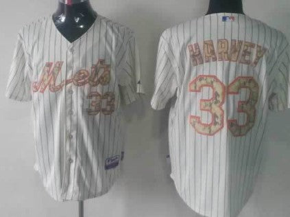 Matt Harvey New York Mets cream Camo jersey