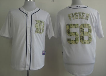 Doug Fister Detroit Tigers white Camo jersey