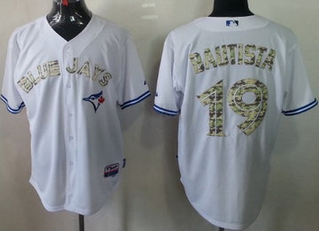 Jose Bautista Toronto Blue Jays white Camo jersey