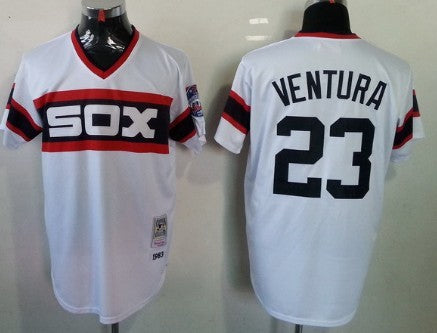 Robin Ventura Chicago White Sox white Throwback jersey