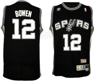 Bruce Bowen San Antonio Spurs black Throwback jersey