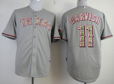 Yu Darvish Texas Rangers gray Camo jersey