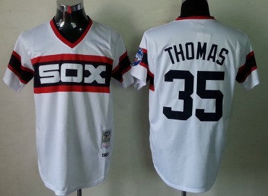 Frank Thomas Chicago White Sox white Throwback jersey