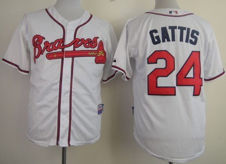 Evan Gattis Atlanta Braves white jersey